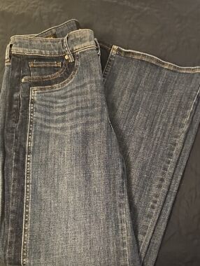 WHBM Blue with Darker Blue Accent Wide-Leg Jeans Boho Unique